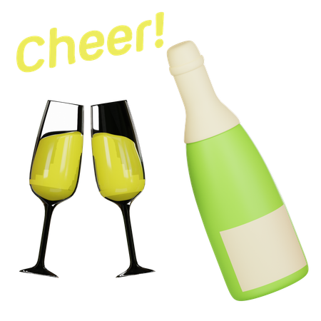 Glass Cheers  3D Icon