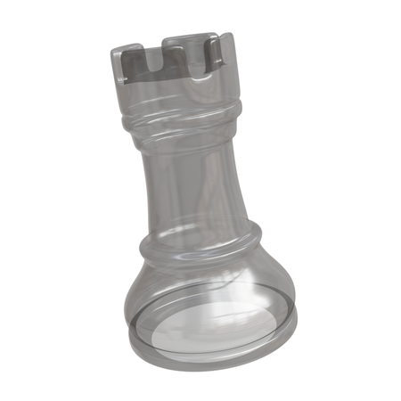 Glass Chess Rook Abstract  3D Icon
