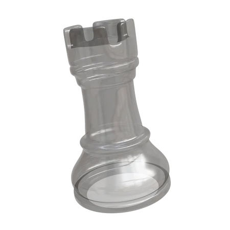 Glass Chess Rook Abstract  3D Icon