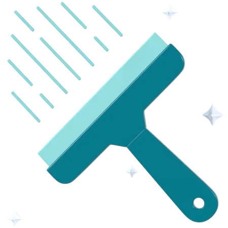 Glass Cleaning Wiper  3D Icon