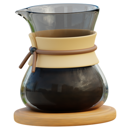 Glass Coffee Pot  3D Icon