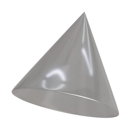 Glass Cone Abstract  3D Icon