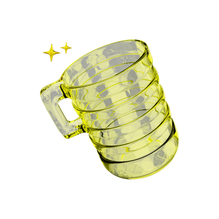 Glass Cup  3D Illustration