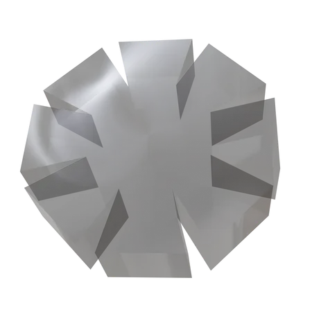 Glass Curve Flower Abstract  3D Icon