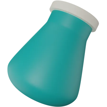 Glass Flask  3D Illustration