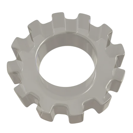 Glass Gear Abstract  3D Icon