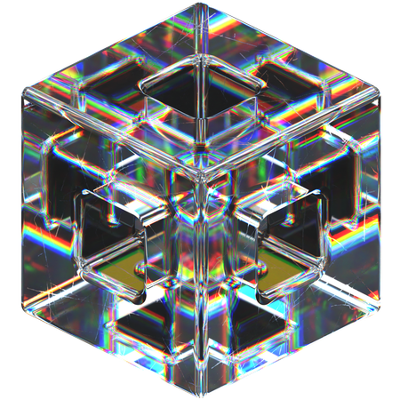 Glass Hexagone  3D Icon