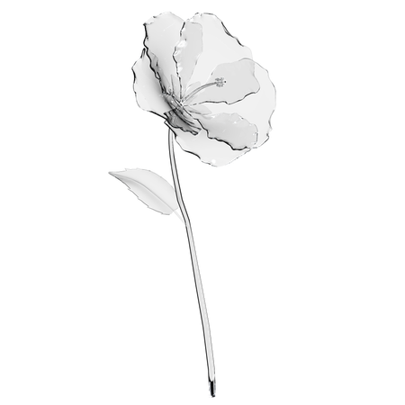 Glass Hibiscus Flower  3D Icon