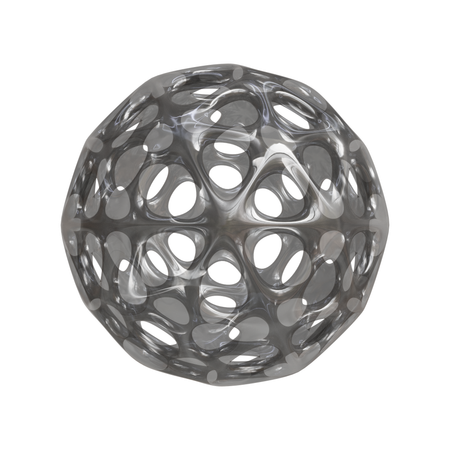 Glass Ico Sphere Wireframe  3D Icon
