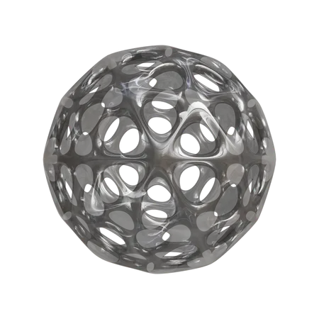 Glass Ico Sphere Wireframe  3D Icon