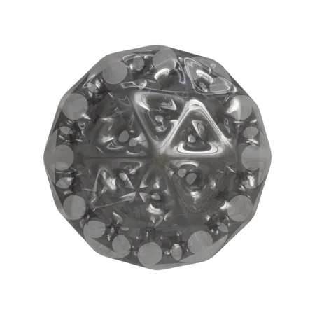 Glass Ico Sphere Wireframe Abstrack  3D Icon
