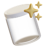3d glass jar logo