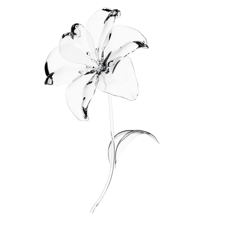 Glass Lily Flower  3D Icon