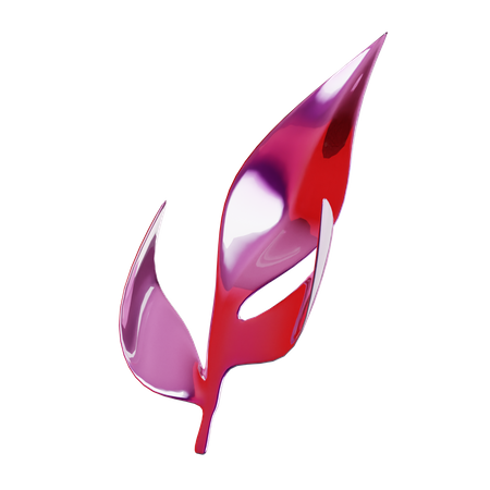 Glass Looking Monstrea Leaf  3D Icon