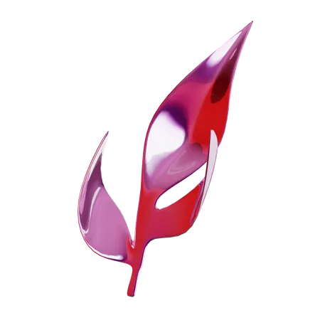 Glass Looking Monstrea Leaf  3D Icon