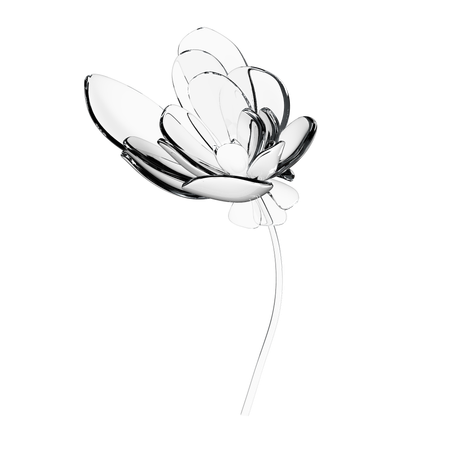 Glass Magnolia Flower  3D Icon