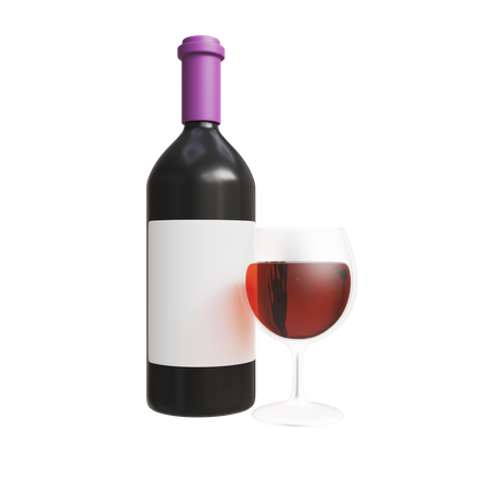 Glass of Wine  3D Icon