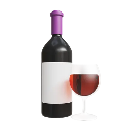 Glass of Wine  3D Icon