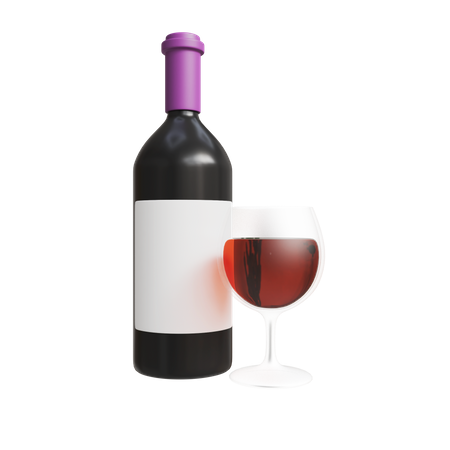 Glass of Wine  3D Icon