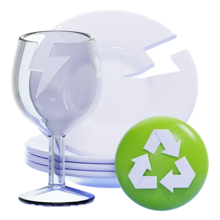 Glass Recycling  3D Icon