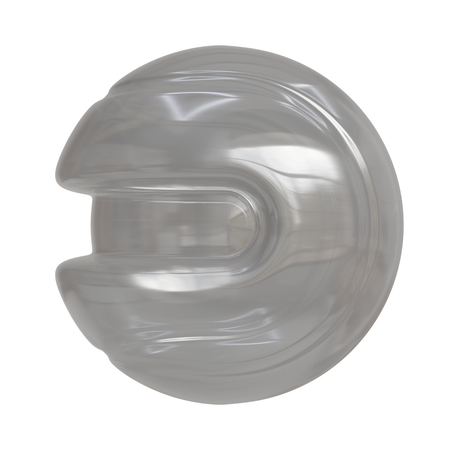 Glass Spiral Ball Abstract Shape  3D Icon