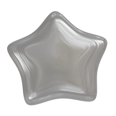 Glass Star Abstract  3D Icon