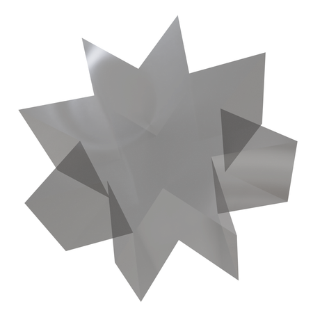Glass Star Abstract  3D Icon