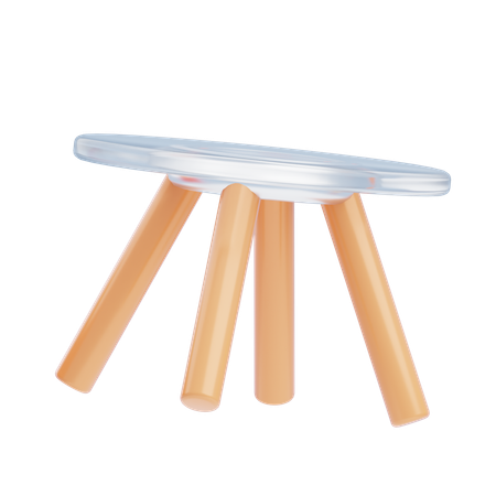 Glass Table  3D Icon