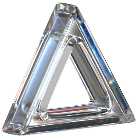 Glass Triangle  3D Icon