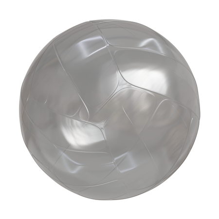 Glass Volley Ball Abstract Shape  3D Icon