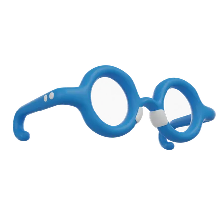 Blue Glasses For Reading Books 3 D Render Icon 3D Icon