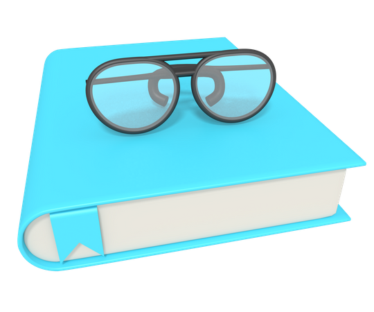 Glasses And Books  3D Icon