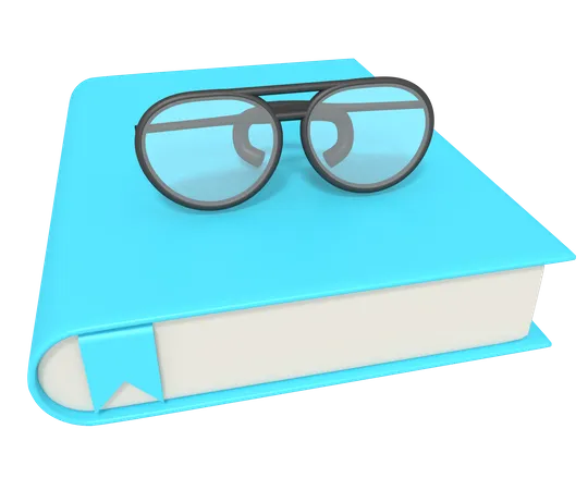 Glasses And Books  3D Icon