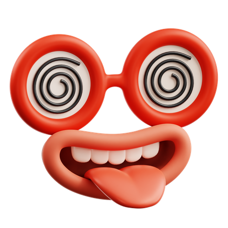 Glasses And Mouth  3D Icon