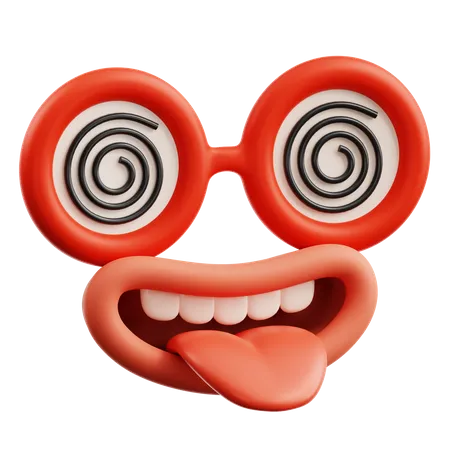 Glasses And Mouth  3D Icon