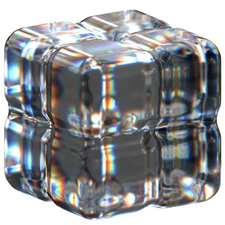 Glaswürfel  3D Icon