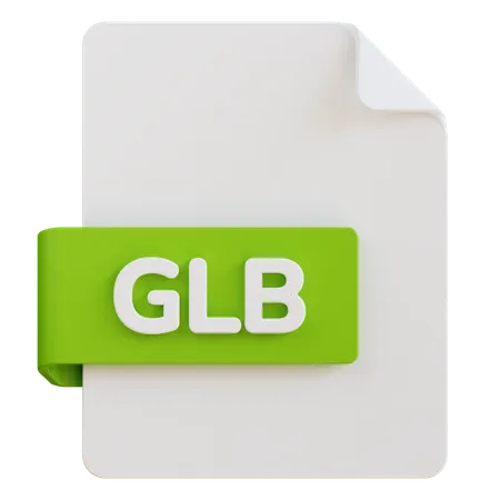 3 D Illustration Of Glb File Extension 3D Icon