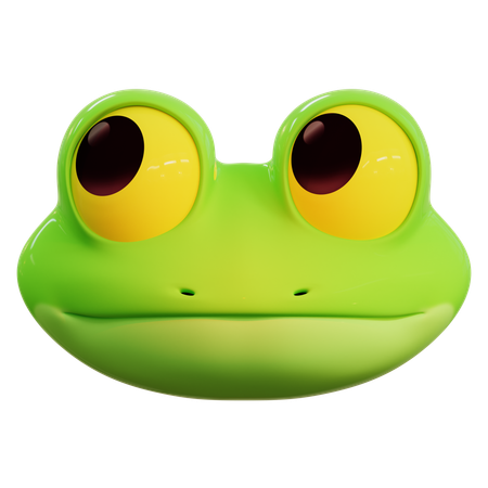 Gleichgültiger Frosch Emoji  3D Icon