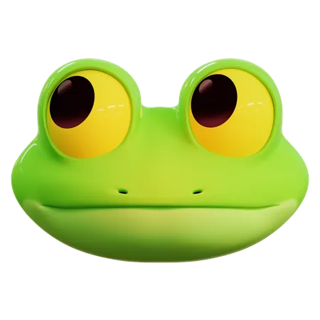 Gleichgültiger Frosch Emoji  3D Icon