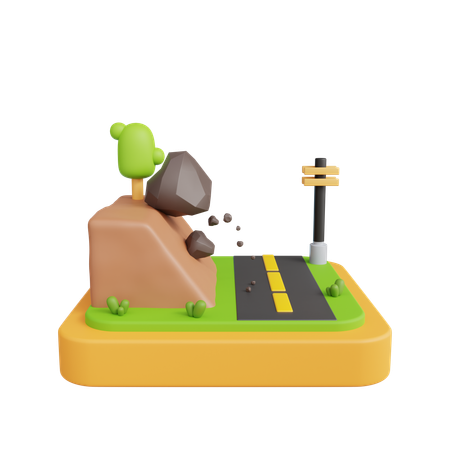 Glissement de terrain  3D Icon