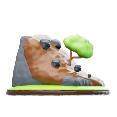 Glissement de terrain  3D Icon