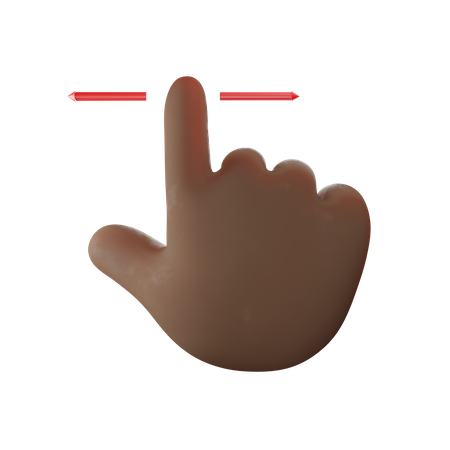 Geste de la main avec le doigt  3D Illustration