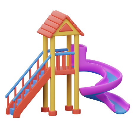 Toboggan en spirale  3D Icon