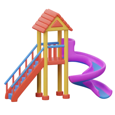 Toboggan en spirale  3D Icon