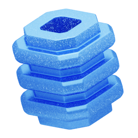 Glitter Abstract Blue Crystal Layers  3D Icon