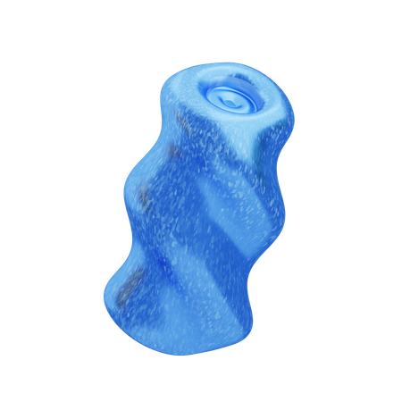 Glitter Abstract Blue Starburst Cube  3D Icon