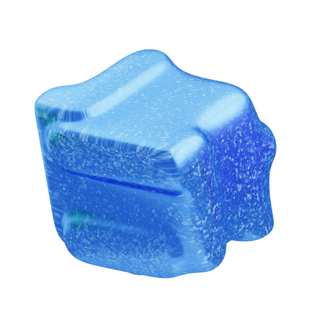 Glitter Abstract Blue Stepped Pyramid  3D Icon