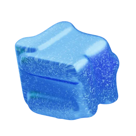 Glitter Abstract Blue Stepped Pyramid  3D Icon