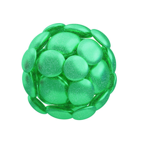 Glitter Abstract Green Textured Cube  3D Icon