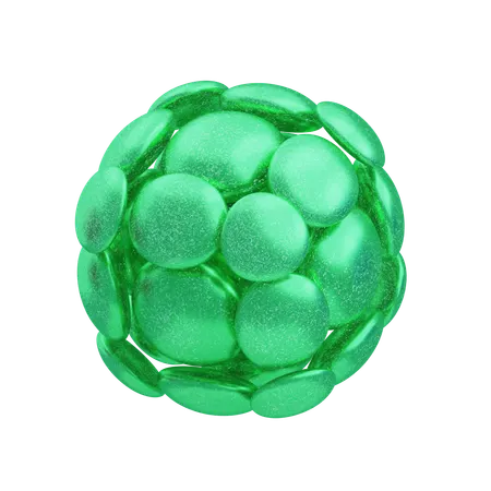 Glitter Abstract Green Textured Cube  3D Icon
